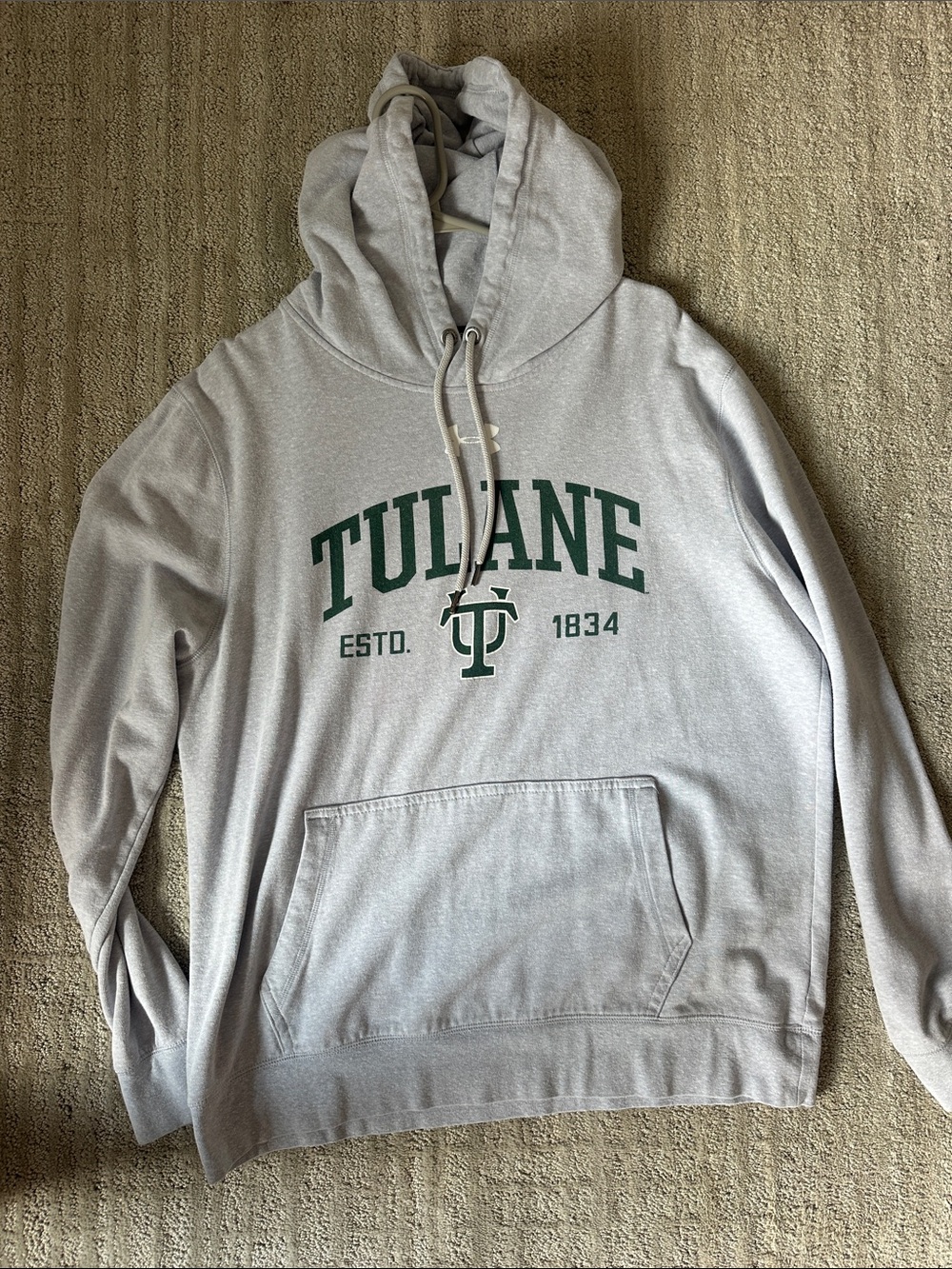 Tulane Light Gray Pullover Hoodie